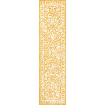 Malta Bohemian Medallion Textured Weave Indoor/outdoor Runner Rug